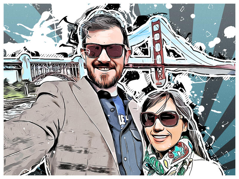 Bridge, digital illustration, 2019